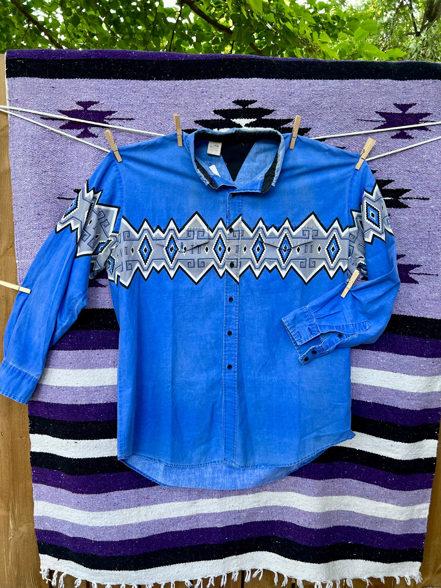 Blue Side of the Mountain ~ Vintage Roper Button-up Shirt