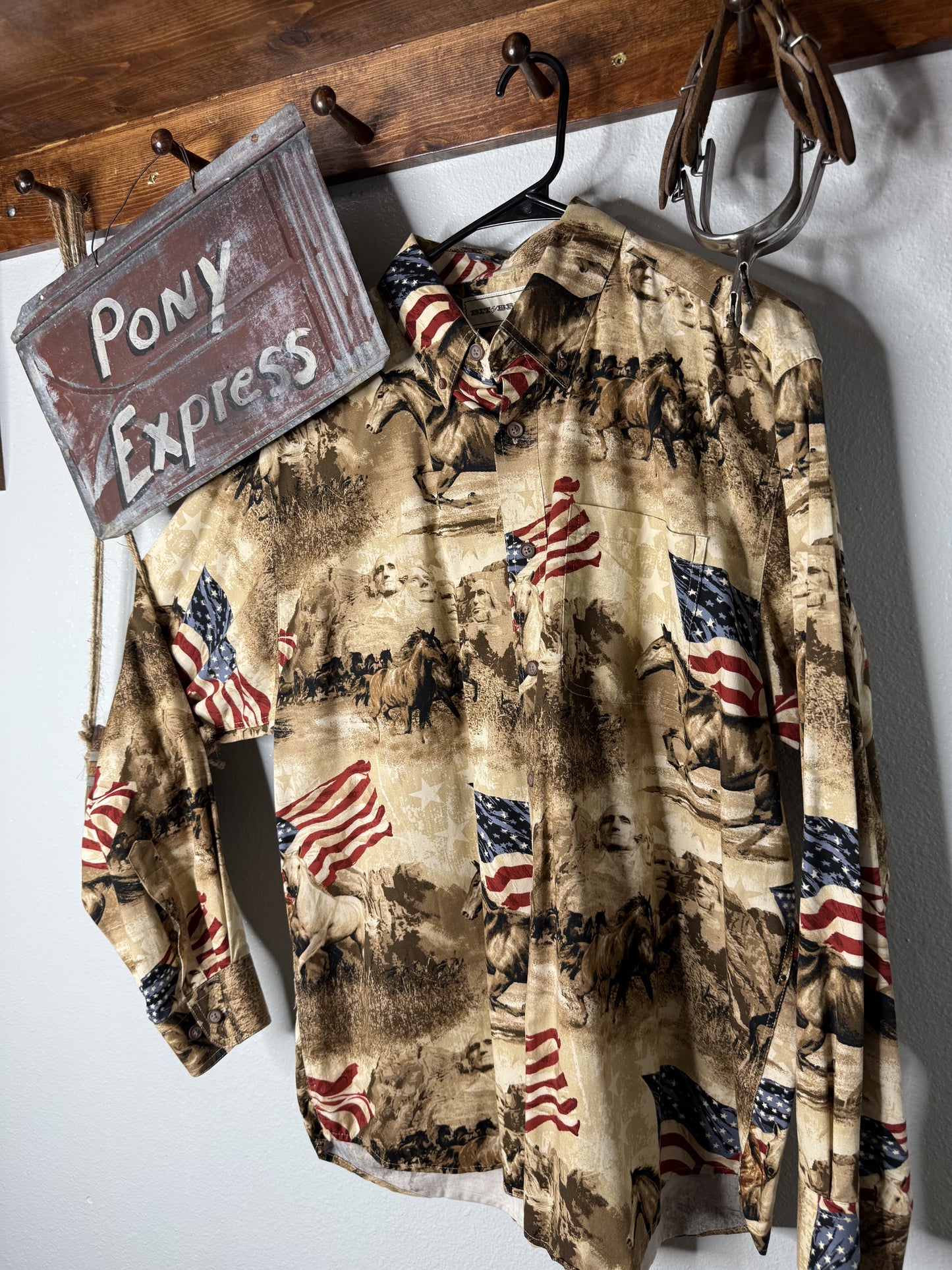 Vintage Bit & Bridle Button-Up Shirt