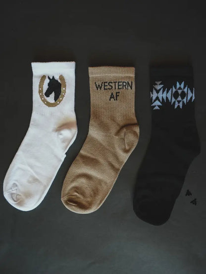 Sock Em Silly Western Socks