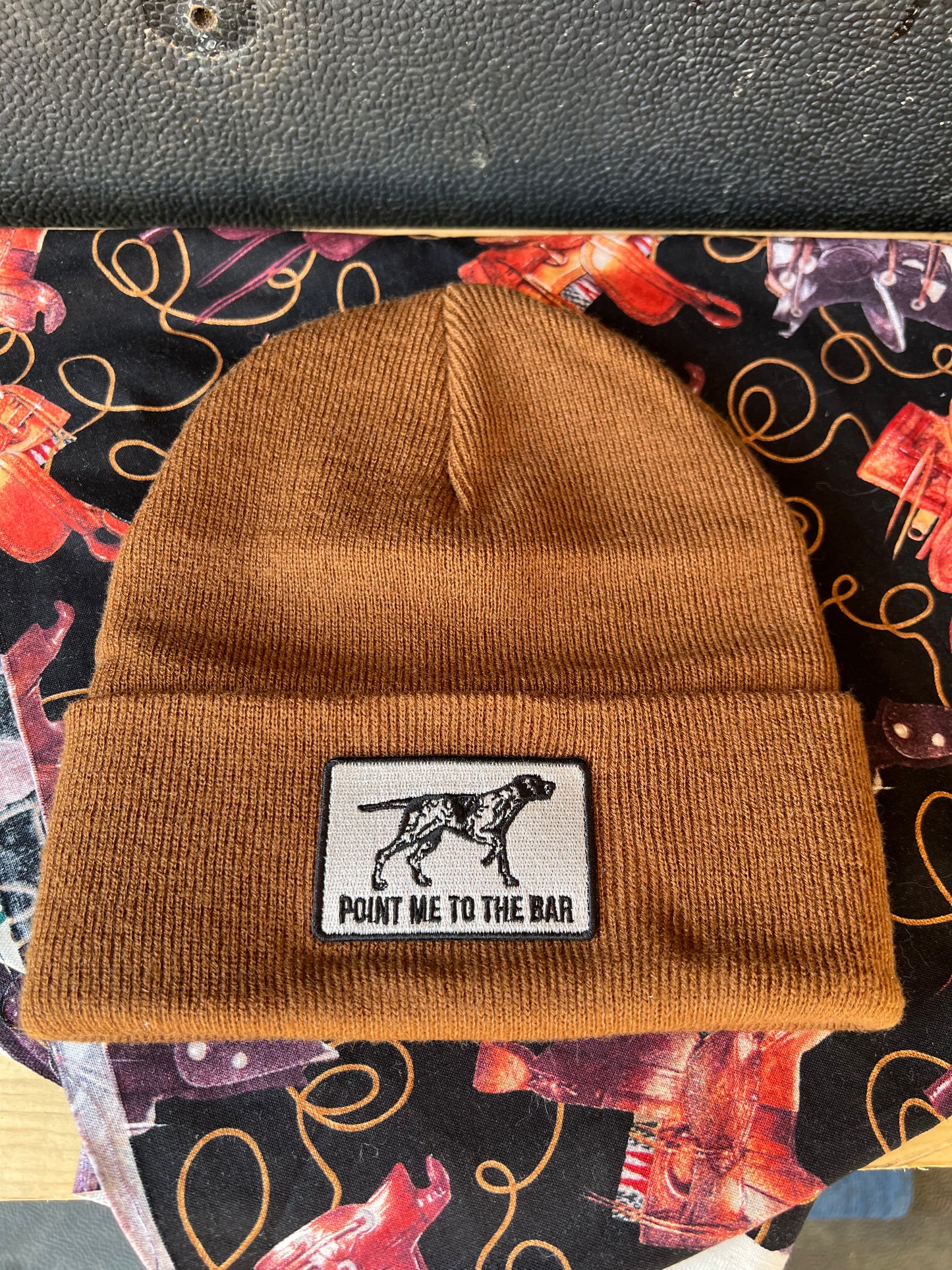 Point Me to the Bar - Patch Beanie