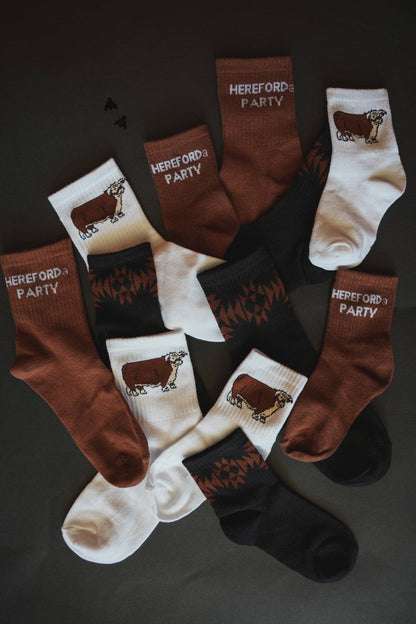 Sock Em Silly Western Socks - HEREFORD PARTY