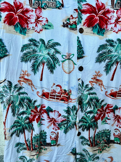 Melekalikimaka Christmas in Honolulu- Hawaiian Button-Up Shirt