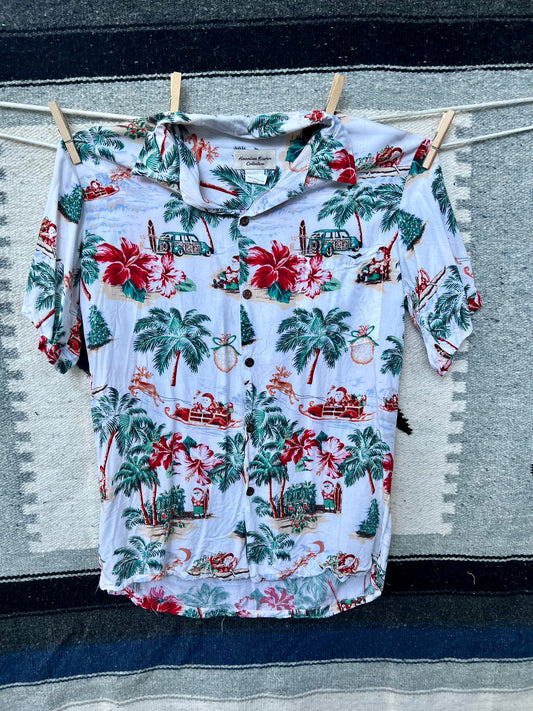 Melekalikimaka Christmas in Honolulu- Hawaiian Button-Up Shirt