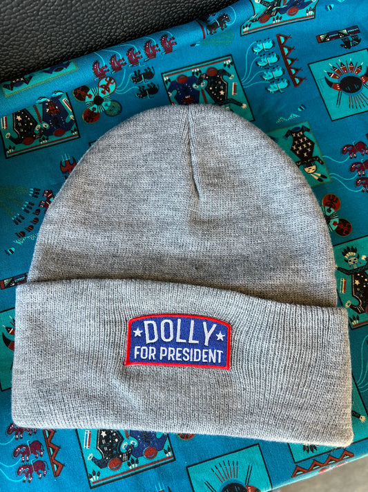 Dolly for President- Patch Beanie