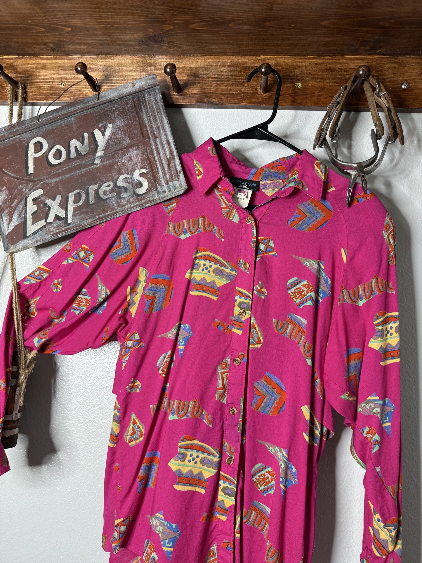 Vintage Rocky Mountain Button-Up Shirt