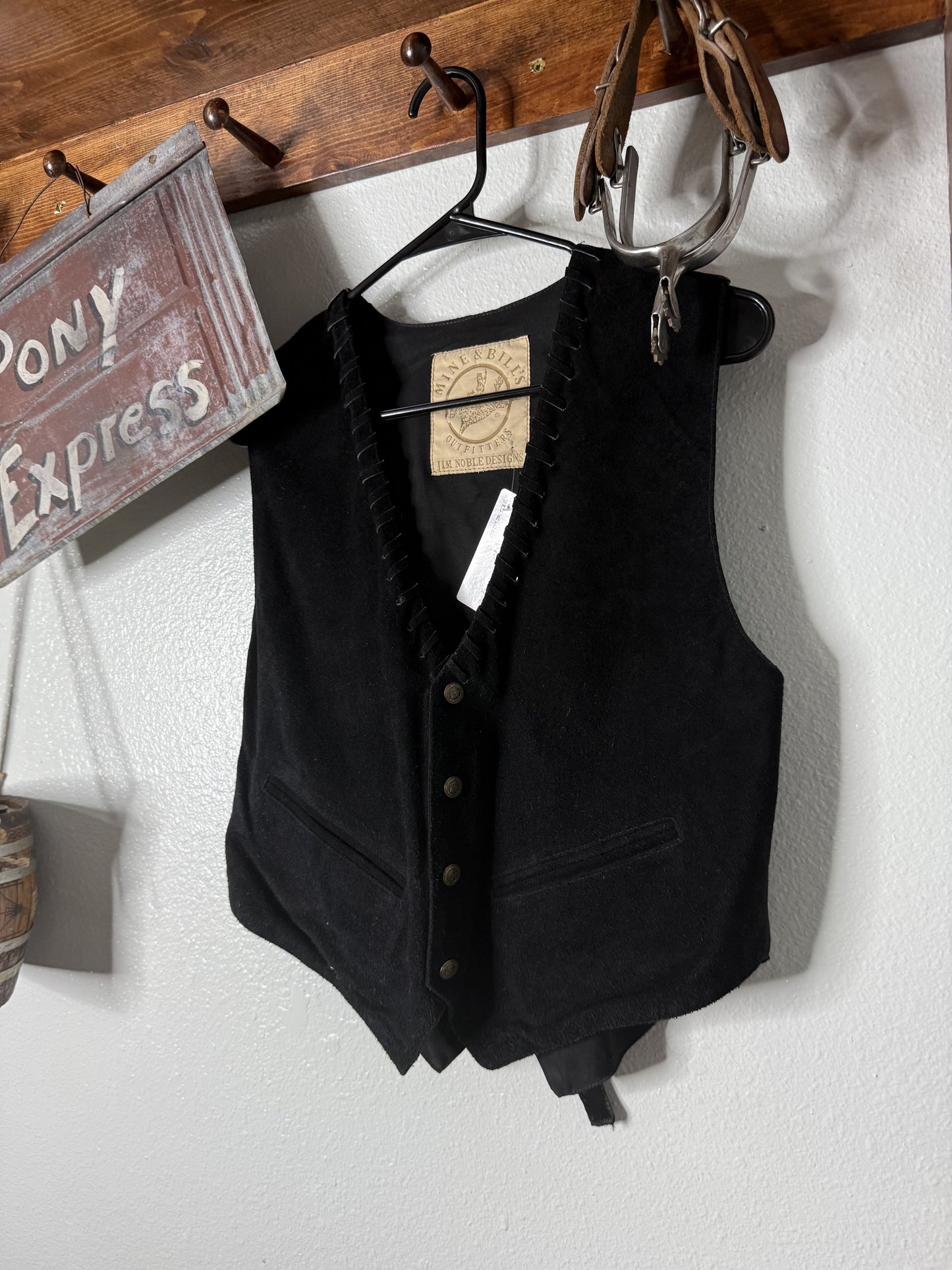 Vintage Mine & Bills Outfitters Genuine Leather Vest