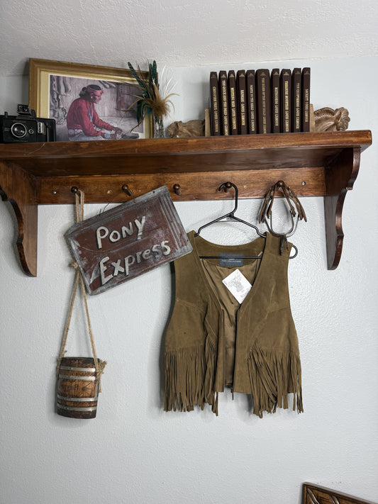 Vintage Fringed Leather Vest