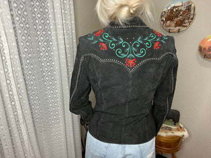 Oklahoma Smokeshow - Cripple Creek Genuine Leather Embroidered Blazer