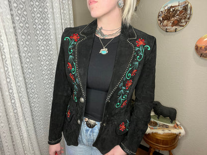 Oklahoma Smokeshow - Cripple Creek Genuine Leather Embroidered Blazer