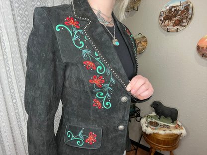 Oklahoma Smokeshow - Cripple Creek Genuine Leather Embroidered Blazer